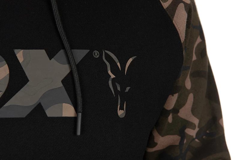 Fox Raglan Hoodie Black/Camo 5 Fox Raglan Hoodie Black/Camo - Image 5