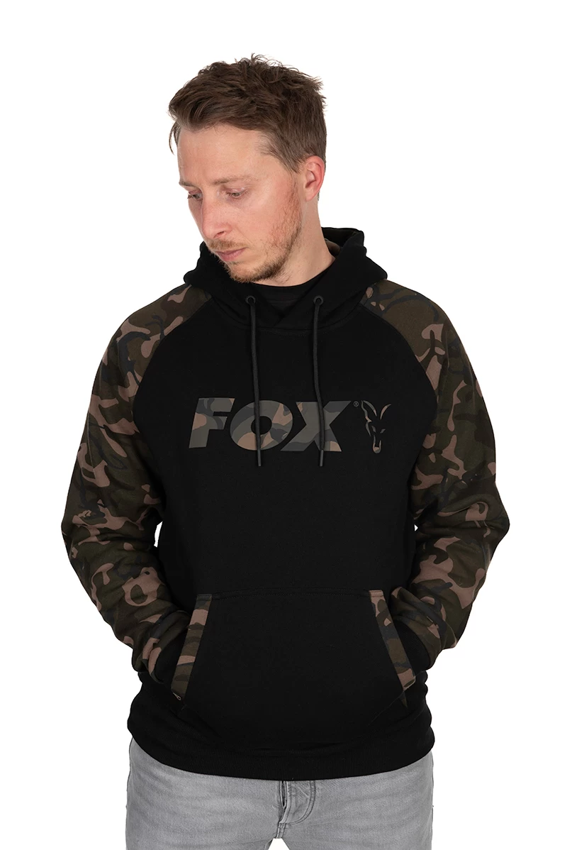 Fox Raglan Hoodie Black/Camo 1 Fox Raglan Hoodie Black/Camo
