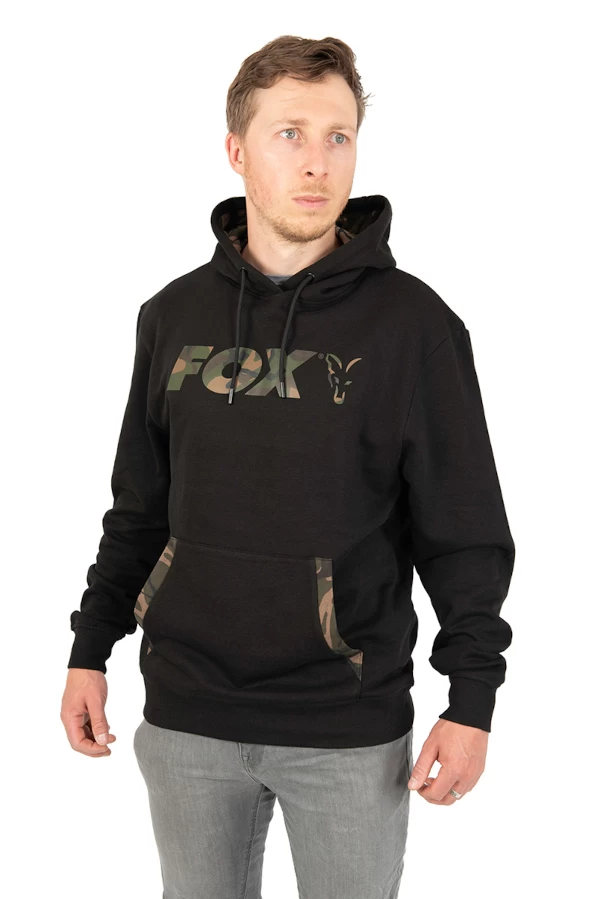 Fox LW Black/Camo Print Hoody 1 Fox LW Black/Camo Print Hoody